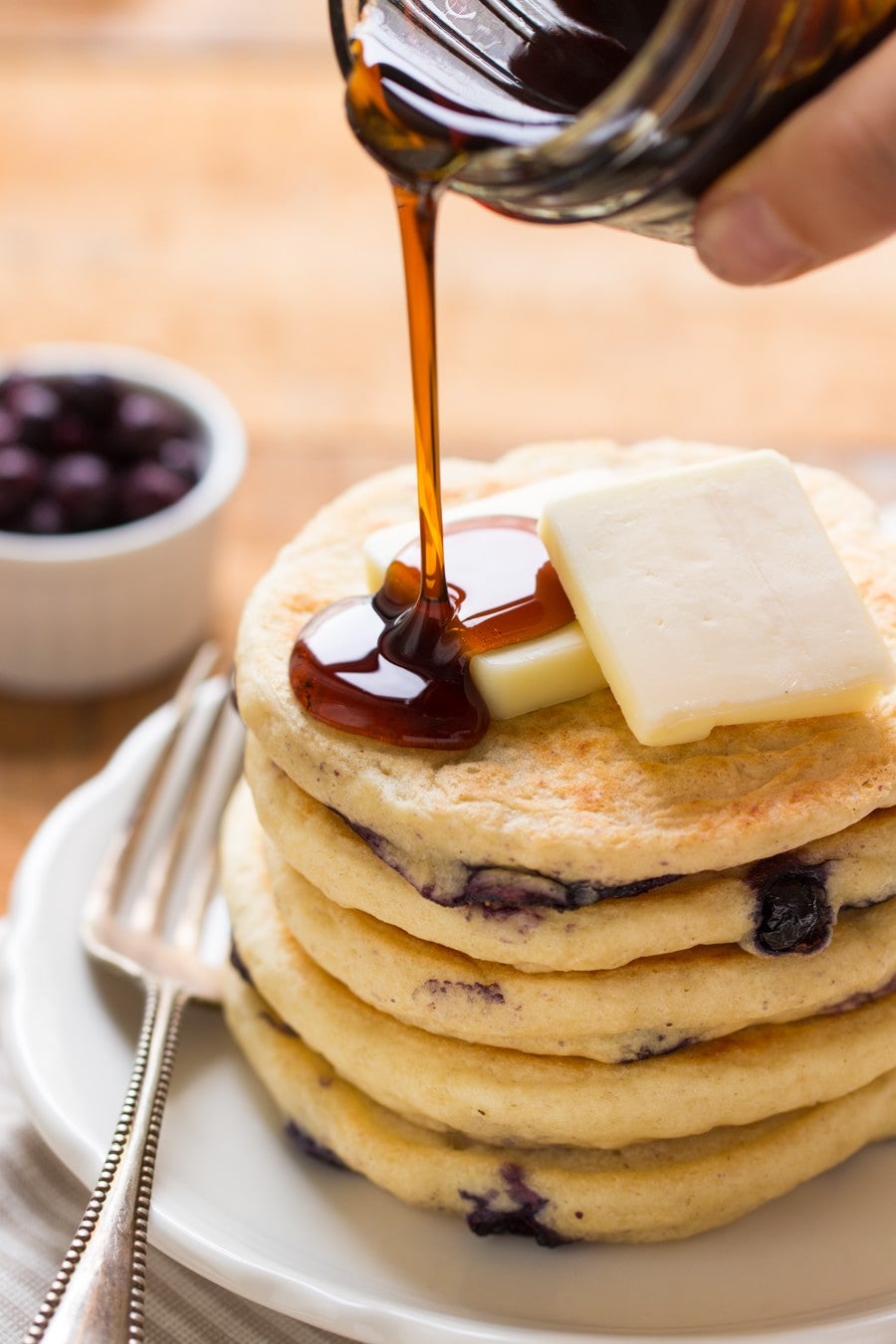 Perfect Gluten-Free Blueberry Pancakes from King Arthur Flour