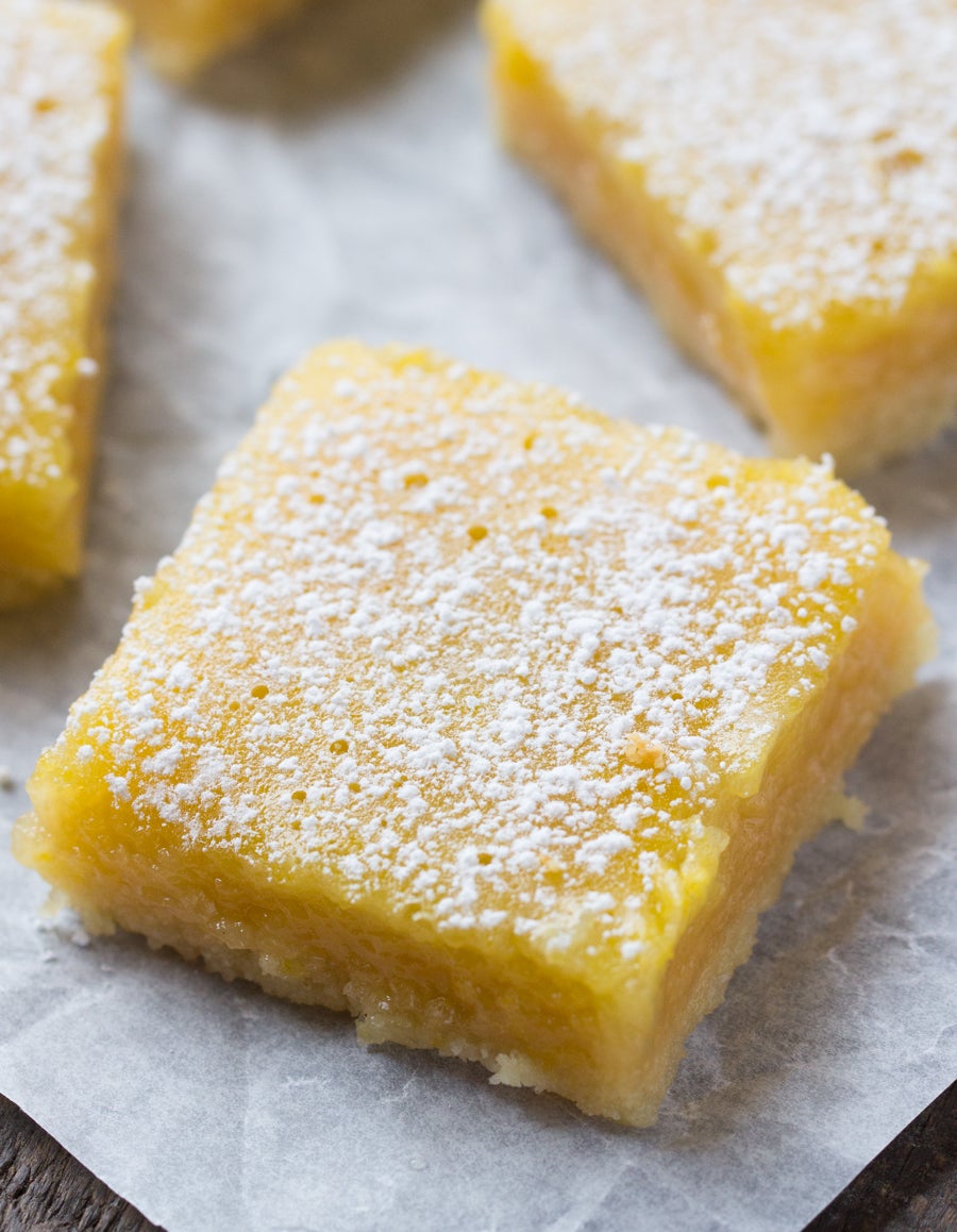 Perfect Gluten-Free Lemon Squares with an Almond Flour Crust via @kingarthurflour