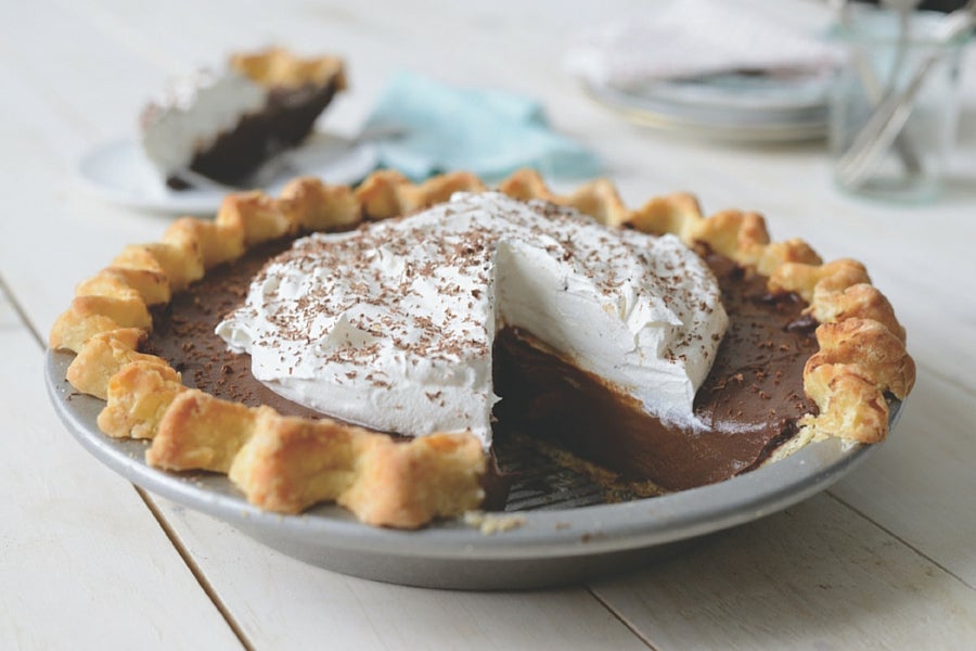 Gluten-Free Chocolate Cream Pie via @kingarthurflour