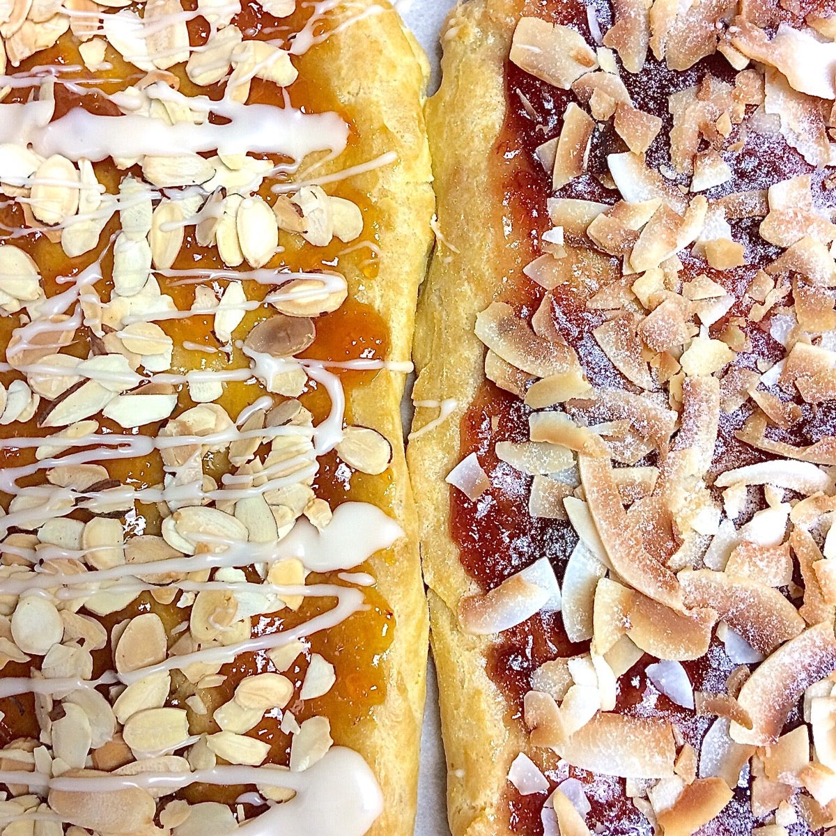 Almond Puff Loaf Bakealong via @kingarthurflour