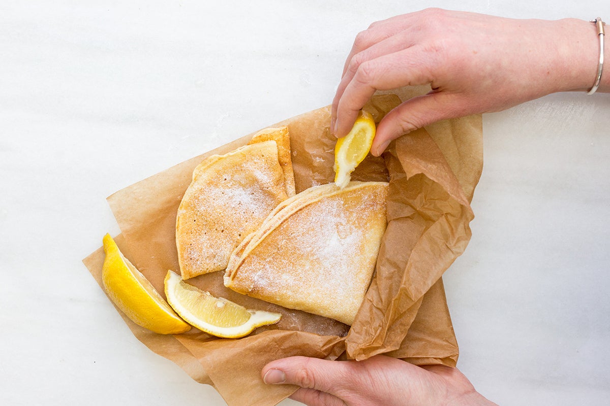 How to make delicate and thin pancakes via @kingarthurflour