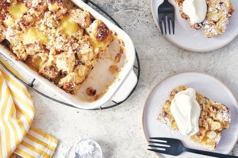 Panettone Bread Pudding with Lemon Filling - select to zoom