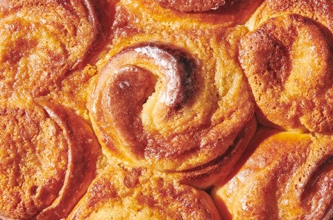 Brioche Cinnamon Rolls with Almond Cream - select to zoom