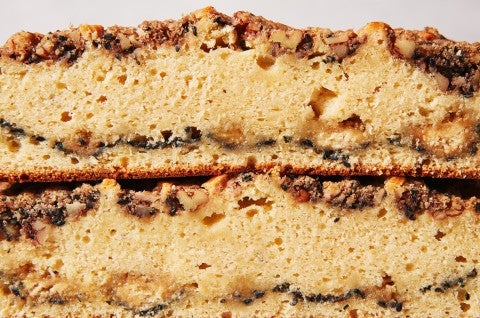 Cross section of coffee cake
