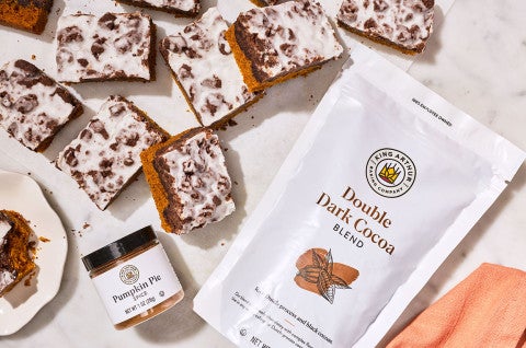 Chocolate Pumpkin Crumb Cake with Double Dark Cocoa and Pumpkin Pie Spice - select to zoom