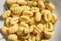 Close up shot of Potato Gnocchi on a plate