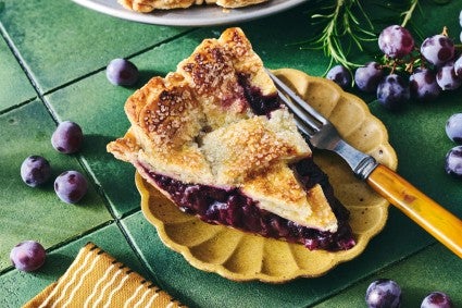 slice of pie on a plate