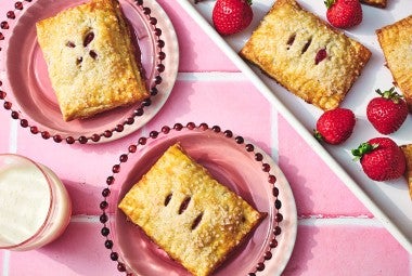 Strawberry Hand Pies on plates